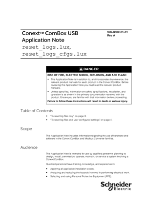 Image of Conext ComBox Reset Logs Application Note_976-0682-01-01