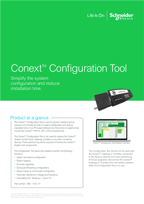 Image of Conext Configuration Tool Datasheet