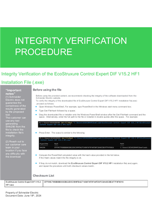 Image of EcoStruxure Control Expert DIF v15.2 HF1