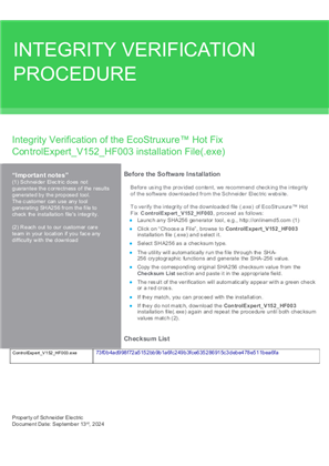 Podoba osebe ControlExpert_V152_HF003 Identity Check missing