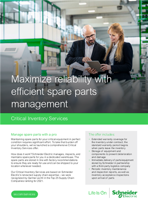 Image of Maximize reliability with efficient spare parts management