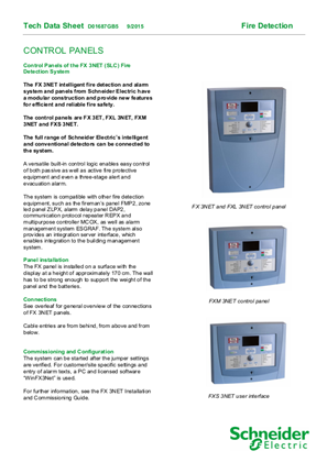 Immagine di D01687GB5 Control Panels of the FX 3NET (SLC) Fire Detection System
