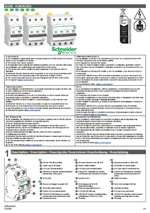 Bild von Bedienungsanleitung - Acti9 iC60 RCBO