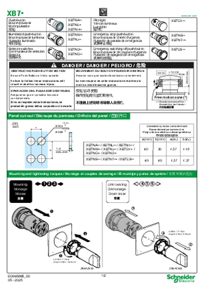 Imagen de XB7 - Plastic series button, Manual de instrucciones