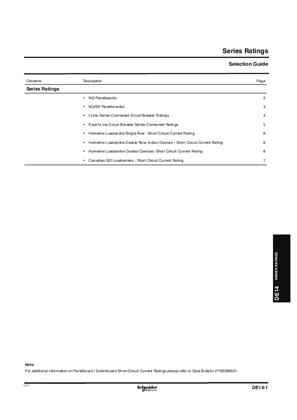 Image of DE14 - Panelboards Catalogue - Series Rating