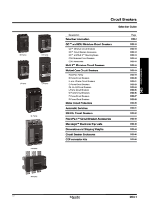 Image of DE3 - Circuit Breakers Catalogue