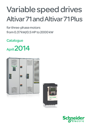 Image of Catalog: Altivar 71/71 Plus variable speed drives - English version 2014/04 (web pdf format)