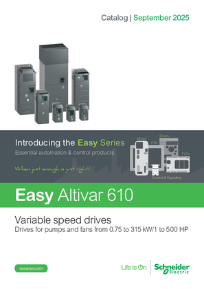 Image of Discover the catalog of Easy Altivar 610 variable speed drives range.