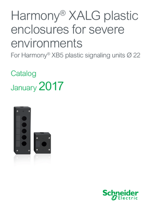 Image of Catalog for Harmony XALG plastic enclosures for severe environments