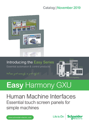的映像 Catalog Easy Harmony GXU Essential touch screen panels English 11/2019