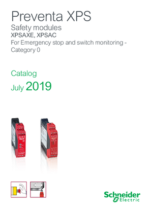 Image of Catalog Safety modules Preventa XPSAXE XPSAC For Emergency stop and switch monitoring - Category 0 - English 2019or Emergency stop and switch monitoring - Category 0 - English 2019