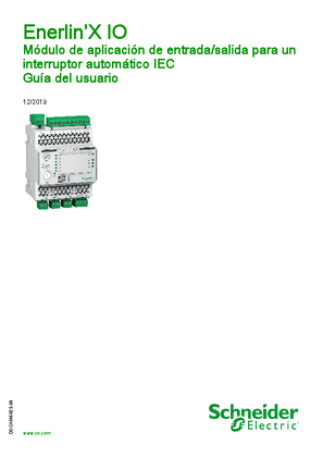 Imagen de Enerlin’X IO Módulo de aplicación de entrada/salida para un interruptor automático IEC Guía del usuario