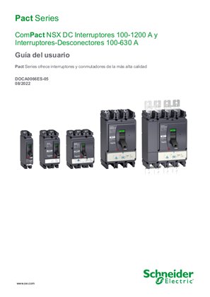Imagen de ComPact NSX DC - Interruptores automáticos 100-1200 A - Disyuntores 100-630 A - Guía de usuario