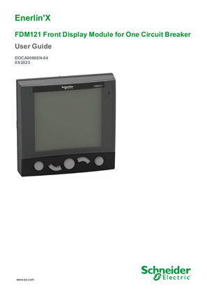 Image of Enerlin’X FDM121 Front Display Module for One Circuit Breaker - User Guide