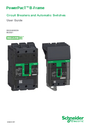 Image of PowerPacT B-Frame Circuit Breakers and Automatic Switches - User Guide