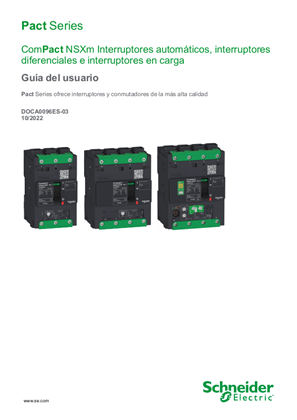 Imagen de ComPact NSXm - Interruptores automáticos, interruptores diferenciales e interruptores en carga Guía del usuario