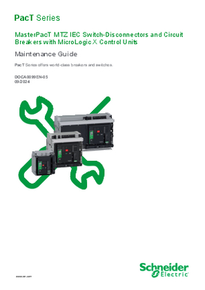 Image of MasterPacT MTZ IEC Switch-Disconnectors and Circuit Breakers with MicroLogic X Control Units - Maintenance Guide