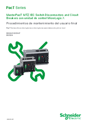 Imagen de MasterPacT MTZ - Interruptores en carga IEC e interruptores automáticos IEC con unidades de control MicroLogic X - Procedimientos de mantenimiento del usuario final