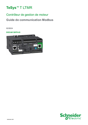 Image of TeSys T LTMR Contrôleur de gestion des moteurs Guide de communication Modbus