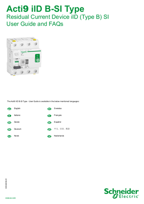的映像 Acti9 iID B-SI型剩余电流设备iID-用户指南和常见问题解答