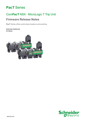 Image of ComPacT NSX - MicroLogic 7 Trip Unit - Firmware Release Notes