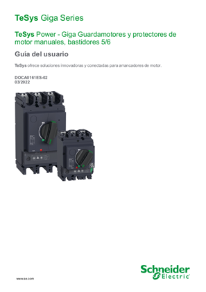 Imagen de TeSys GV5 / GV6 - Guardamotores y protectores de motor manuales - Guía de usuario