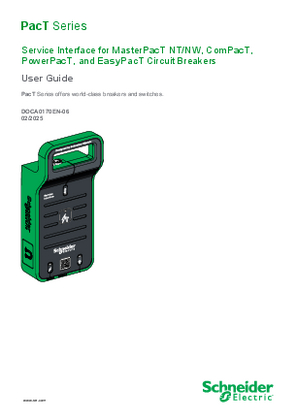 Image of Service Interface for MasterPact NT/NW, ComPacT, PowerPacT, and EasyPact Circuit Breakers - User Guide