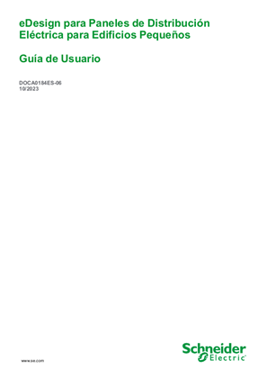 Imagen de eDesign para Paneles de Distribución Eléctrica para Edificios Pequeños Guía de Usuario
