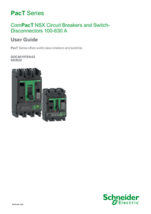 Image of ComPacT NSX - Circuit Breakers and Switch-Disconnectors 100-630 A - User Guide