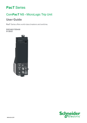 Image of ComPacT NS - MicroLogic Trip Units - User Guide