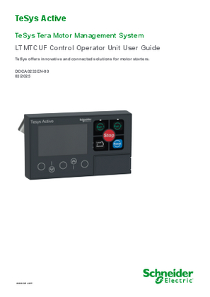 Image of TeSys Tera Motor Management System Control Operator Unit User Guide