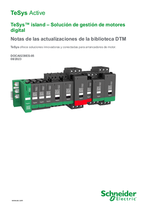Imagen de TeSys™ island – Notas de las actualizaciones de la biblioteca DTM