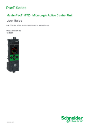 Image of MasterPacT MTZ - MicroLogic Active Control Unit - User Guide