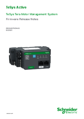 Image of TeSys Tera Motor Management System Firmware Release Notes