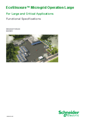 Image of EcoStruxure Microgrid Operation Large Functional Specifications Guide