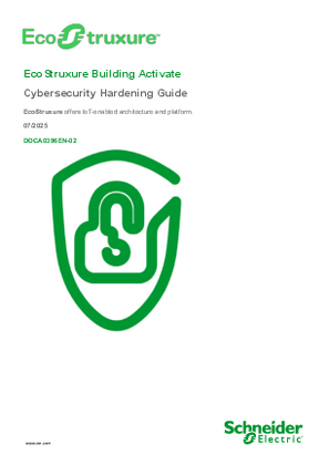 Image of EcoStruxure Building Activate_Cybersecurity Hardening Guide