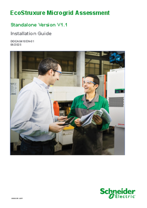 Image of EcoStruxure Microgrid Assessment Standalone Version V1.1 Installation Guide