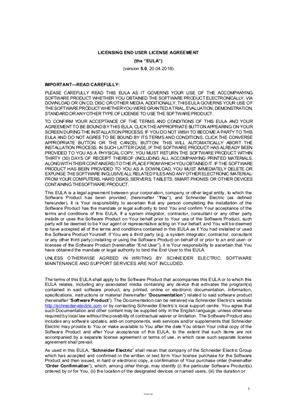 Image of EcoStruxure Power Commission End User License Agreement