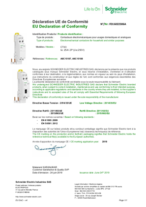 Image de EU Declaration CT40 contactor
