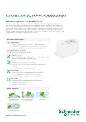Image of Datasheet - Conext ComBox communication device