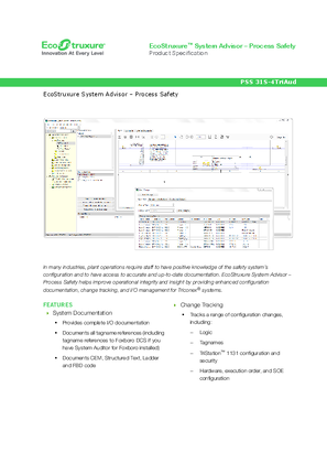 Image of EcoStruxure System Advisor - Data sheet