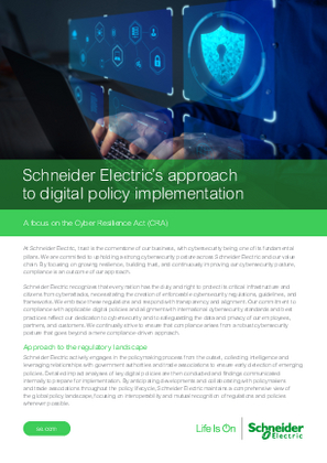 Image of Schneider Electric’s approach to digital policy implementation