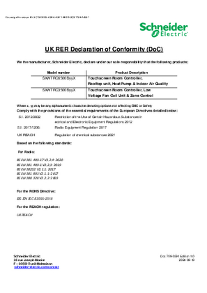 Image of Radio UKCA Declaration of Conformity for TRC6500_TRC3500