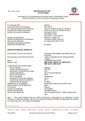 Imagen de CERTIFICADO DE TIPO E-013-01-90549