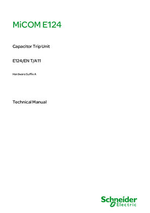 Image of MiCOM E124, Manual (global file) E124/EN T/A11