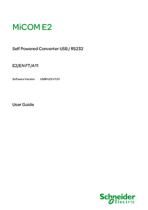Image of MiCOM E2, Manual (User Guide) E2/EN FT/A11