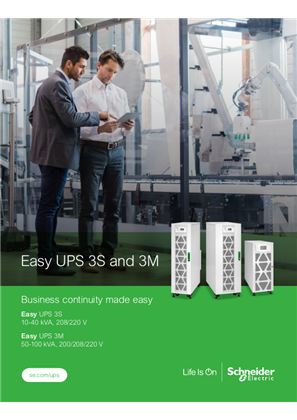 Image of Easy UPS 3S and 3M 10-100 kVA 208 V Brochure