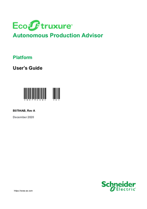 Immagine di EcoStruxure Autonomous Production Advisor Platform User’s Guide