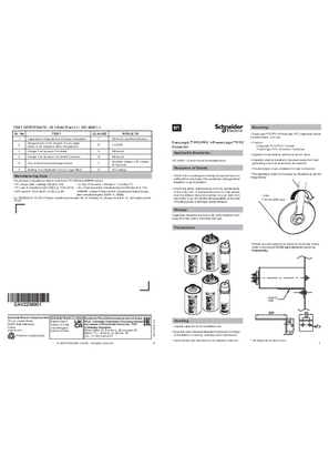 Image of EasyLogic PFC/PFC+ / PowerLogic PFC - Can Capacitor - Instruction Sheet