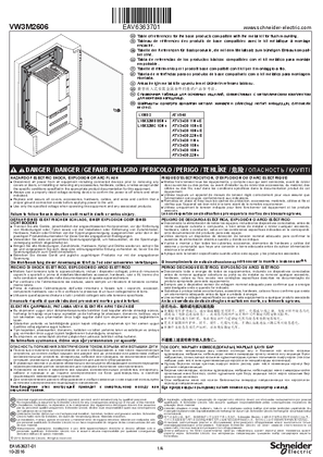 Bild von VW3M2606 metal kit for flush mounting, Instruction Sheet